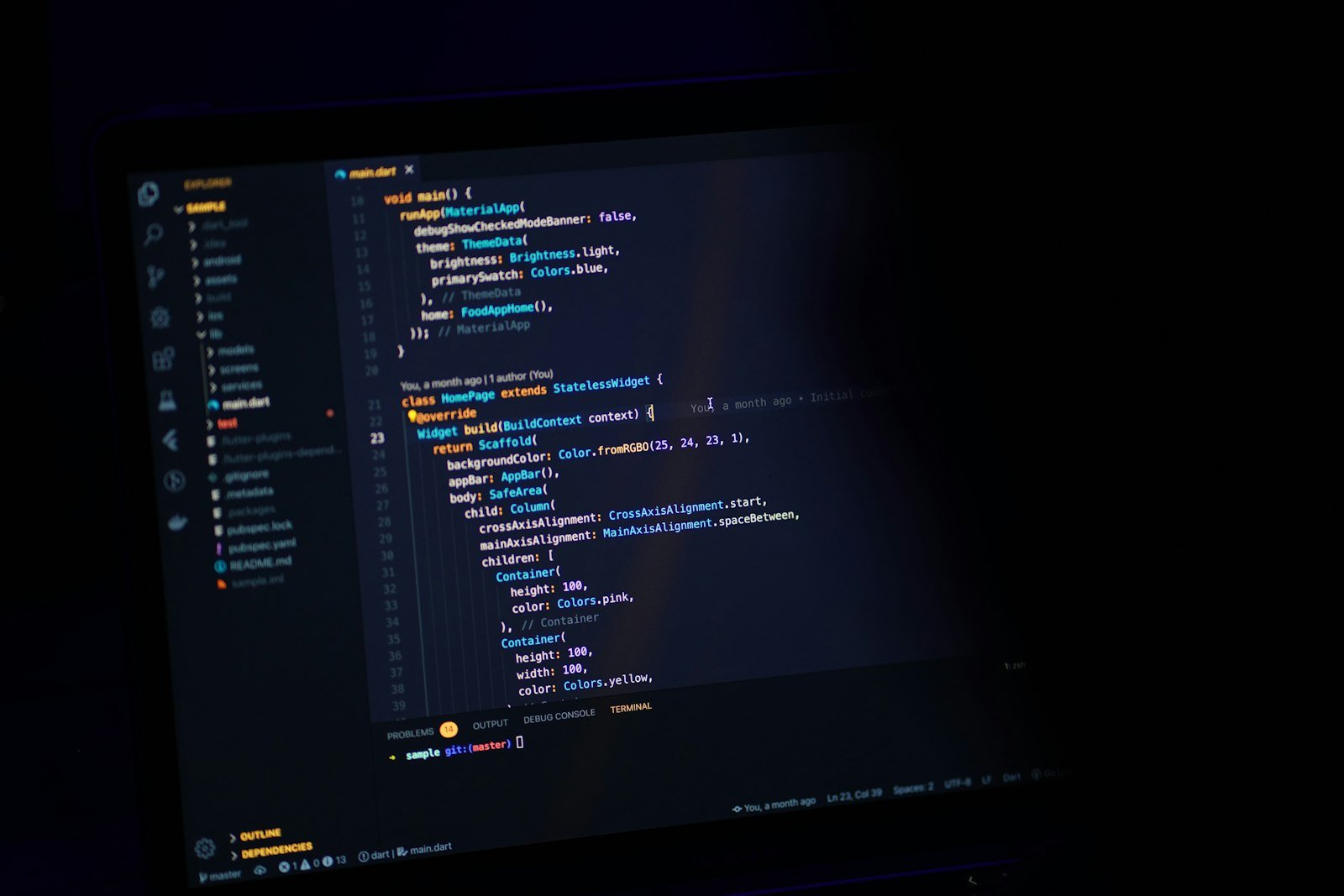 Dark computer screen with code representing offensive AI security research