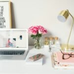 Laptop on a desk during a focused working session