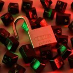 Red and black padlock, representing small-business security tooling